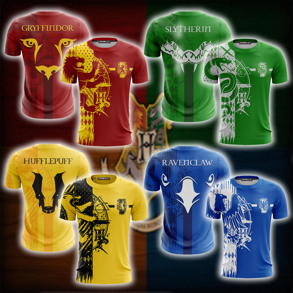 Harry Unisex T-shirt 3D Gryffindor Quidditch WackyTee Potter -