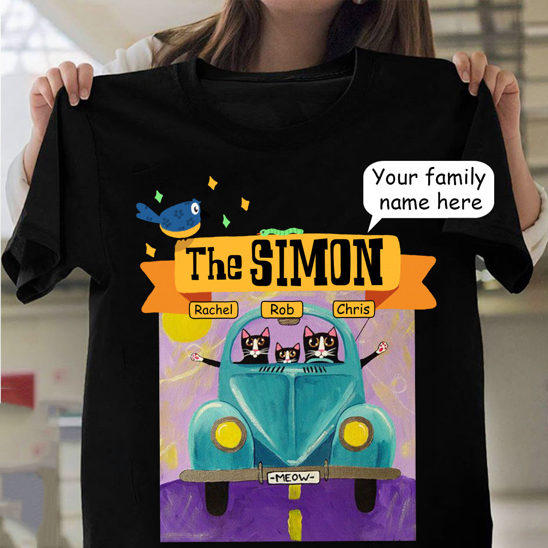 The Simon Family ( Customized Name ) T-Shirt T-Shirt Black