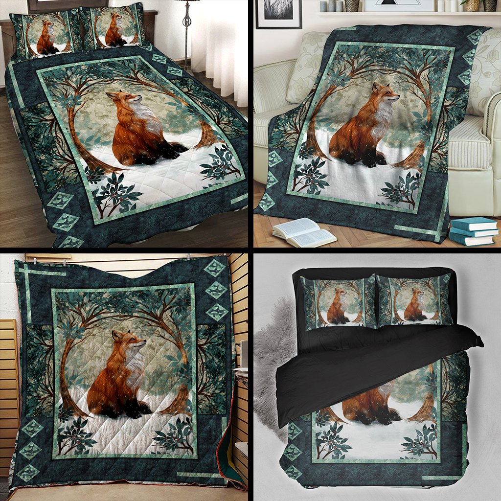 Forest Fox 3D Quilt Set