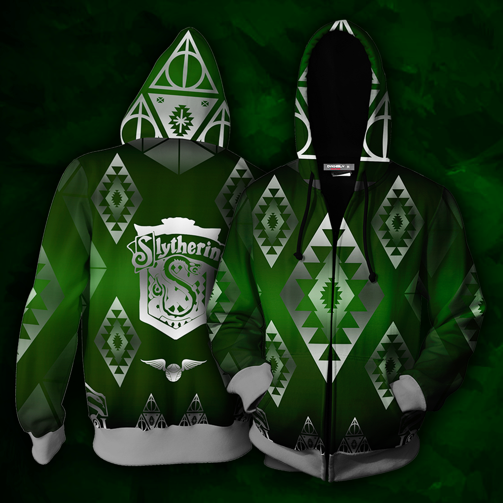 Hogwart Proud To Be A Slytherin Harry Potter Zip Up Hoodie