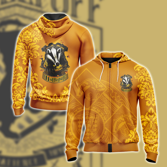 Harry Potter - Loyal Like A Hufflepuff Version Lifestyle Unisex Zip Up Hoodie