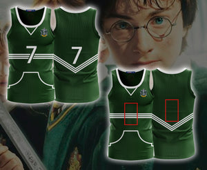 Harry Potter The Slytherin Quidditch Team 3D Tank Top