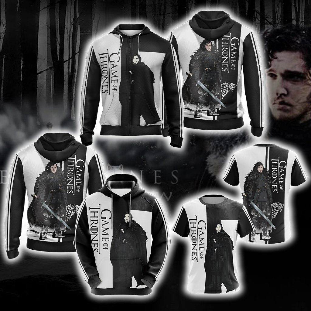 Game Of Thrones - Jon Snow Character 3D Hoodie