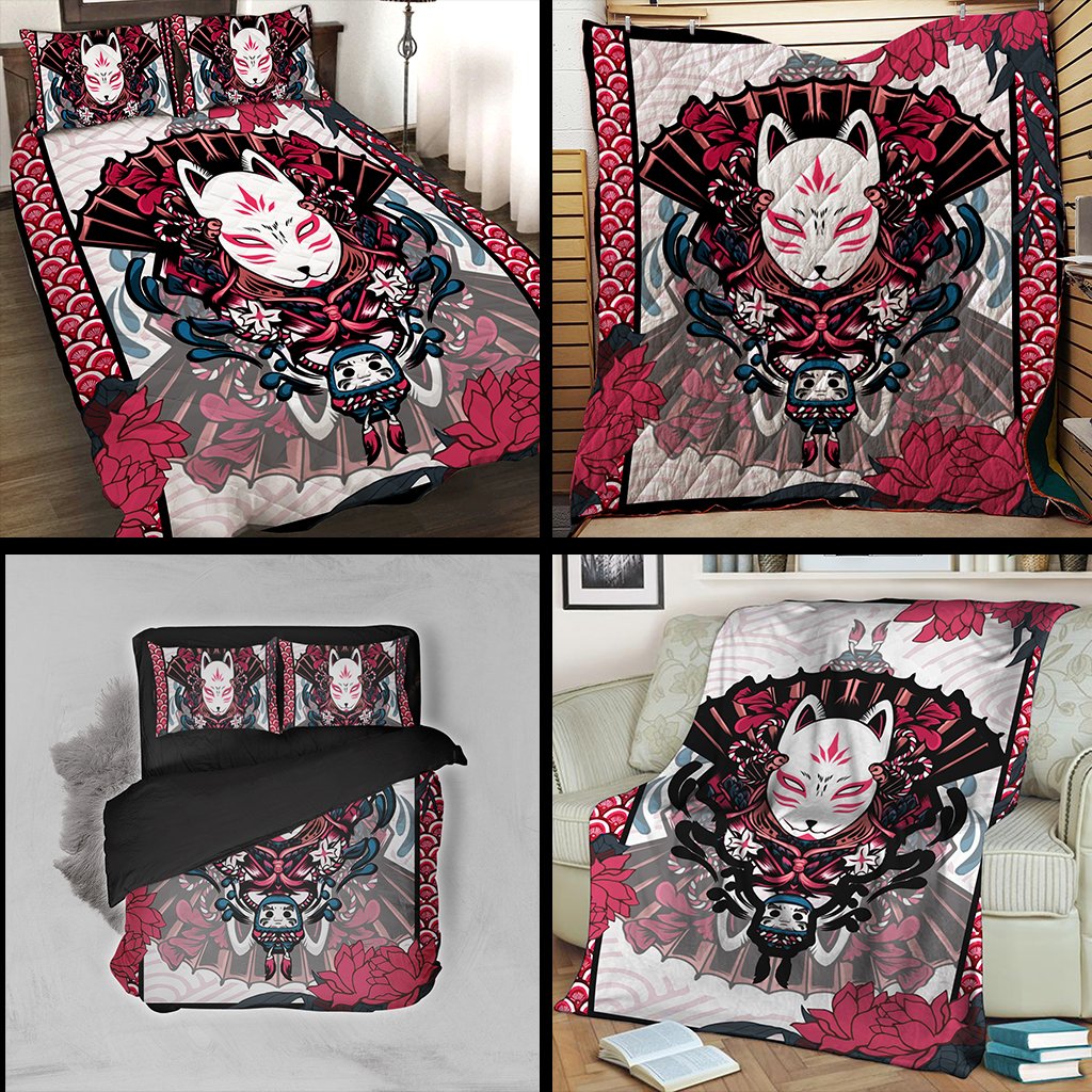 Naruto Kitsune Mask 3D Quilt Set