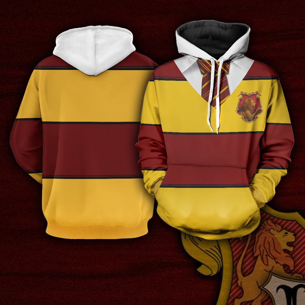 Striped Gryffindor Harry Potter New 3D Hoodie