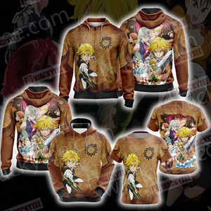 The Seven Deadly Sins Characters Zip Up Hoodie