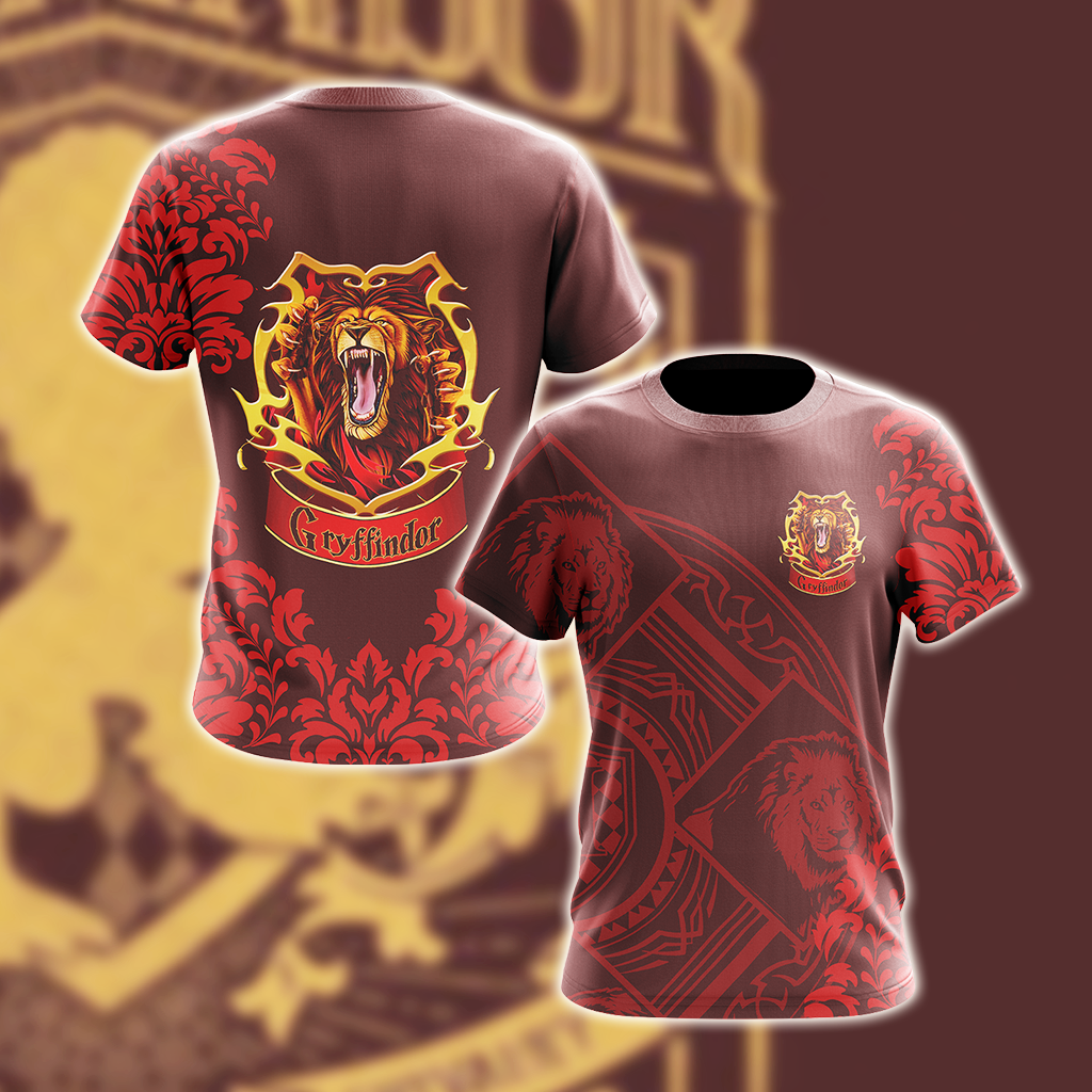 Harry Potter - Brave Like A Gryffindor Version Lifestyle Unisex 3D T-shirt