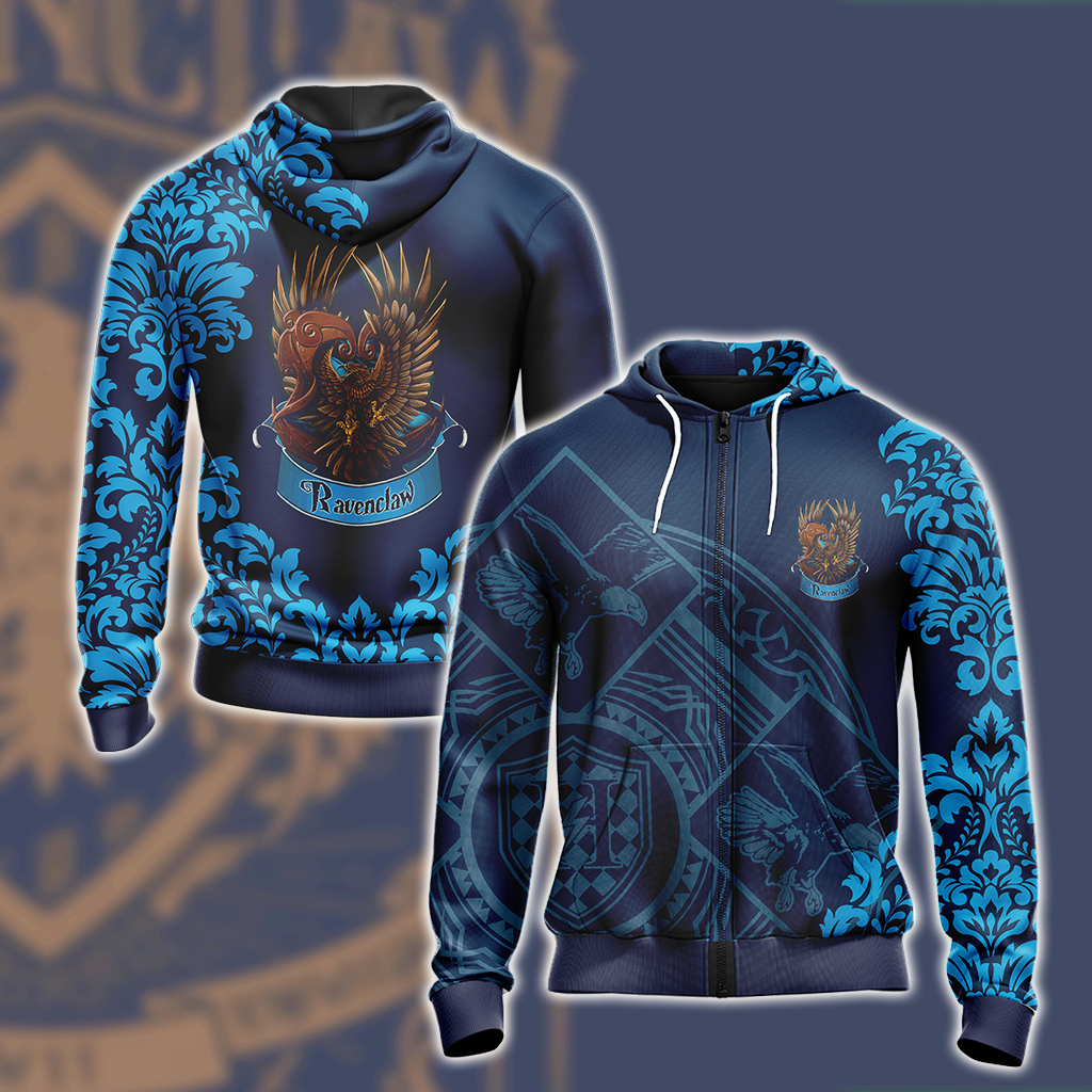 Harry Potter - Wise Like A Ravenclaw Version Lifestyle Unisex Zip Up Hoodie