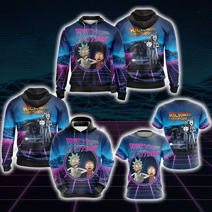Back To The Future x Rick and Morty Unisex 3D T-shirt
