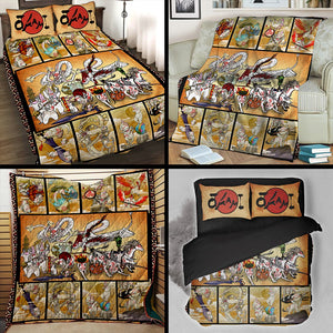 Okami Animals 3D Quilt Bed Set
