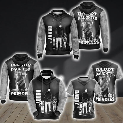 Family Unisex 3D Zip Up Hoodie