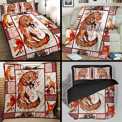 Fox 3D Quilt Bed Set