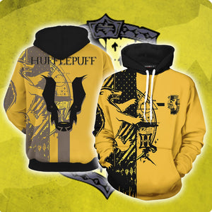 Quidditch Hufflepuff Harry Potter New Look 3D Hoodie