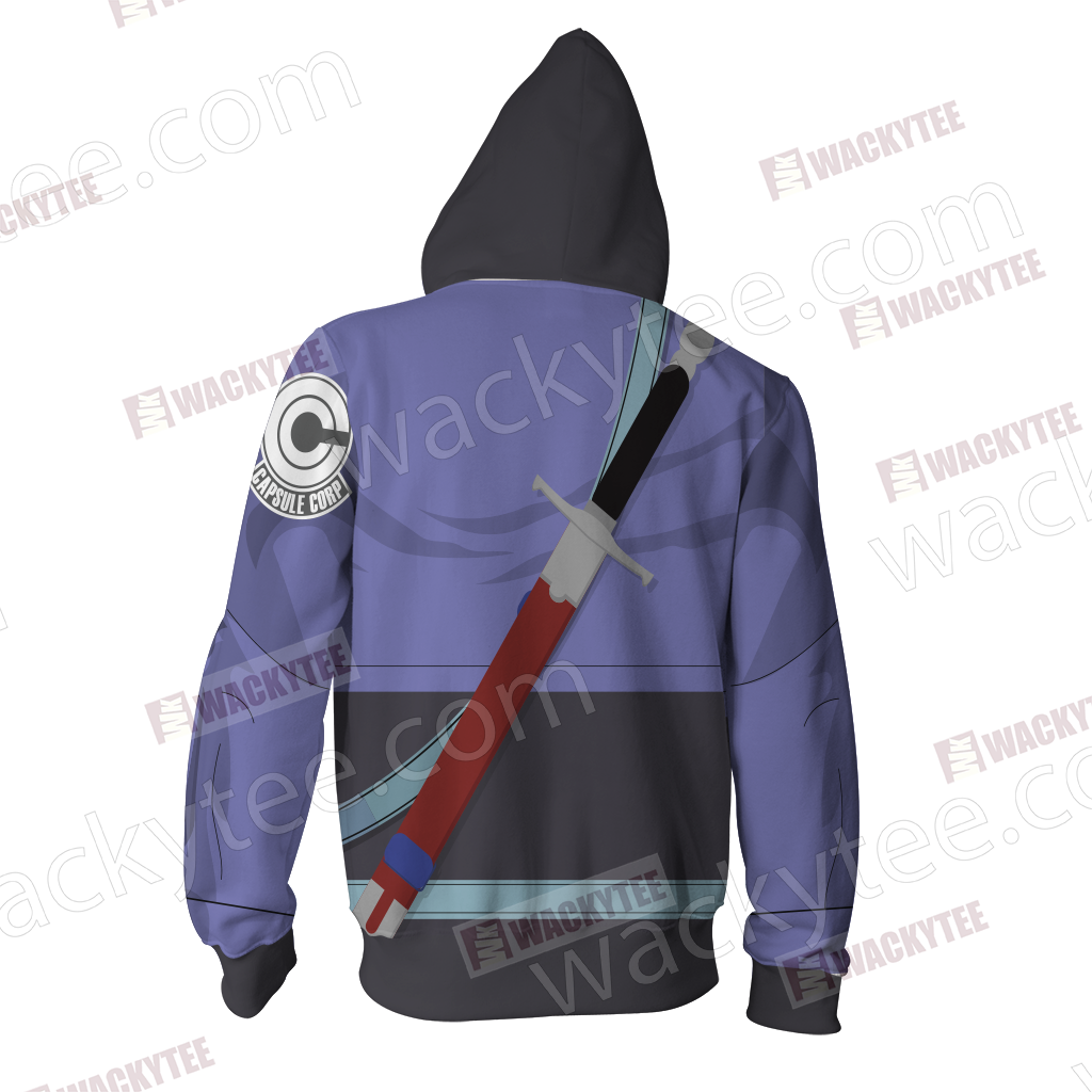 Dragon Ball Trunks Cosplay Zip Up Hoodie Jacket