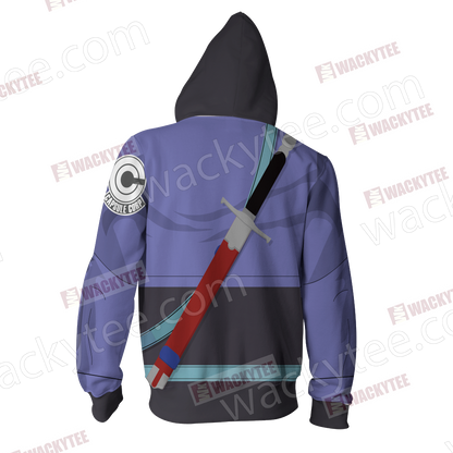 Dragon Ball Trunks Cosplay Zip Up Hoodie Jacket