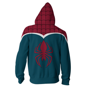 PS4 Spider-UK Cosplay New Look Zip Up Hoodie Jacket