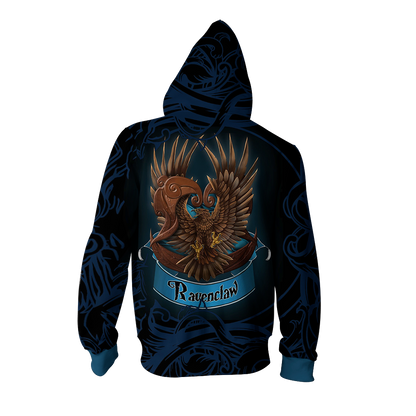 Wise Like A Ravenclaw Harry Potter Zip Up Hoodie