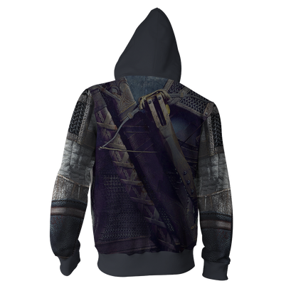 The Witcher 3 Wild Hunt Geralt Of Rivia Cosplay Zip Up Hoodie