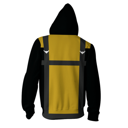 Marvel X-men Yellow Cosplay Zip Up Hoodie Jacket