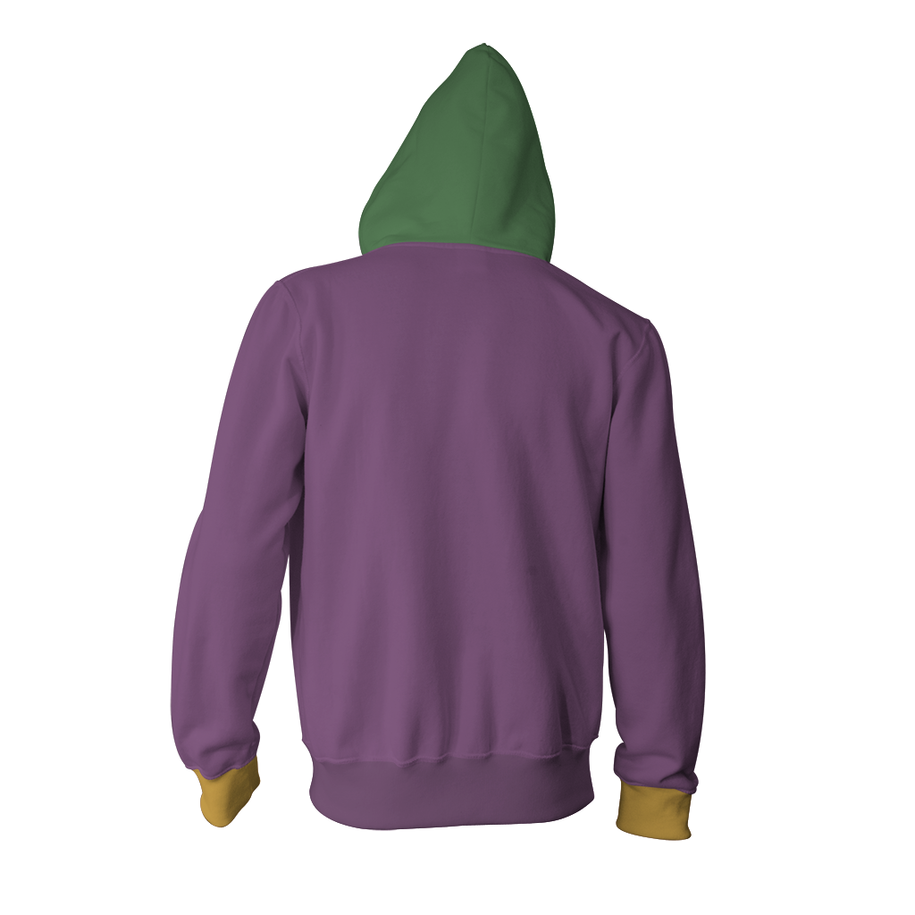 Joker Suit Batman Fan Zip Up Hoodie