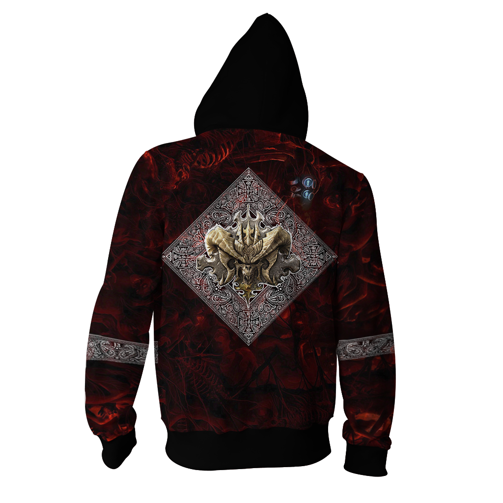 Diablo III Cosplay Zip Up Hoodie Jacket