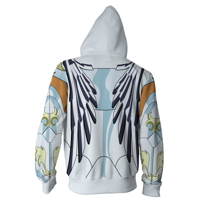 Saint Seiya Pegasus Seiya Pegasus God Cloth Cosplay Zip Up Hoodie