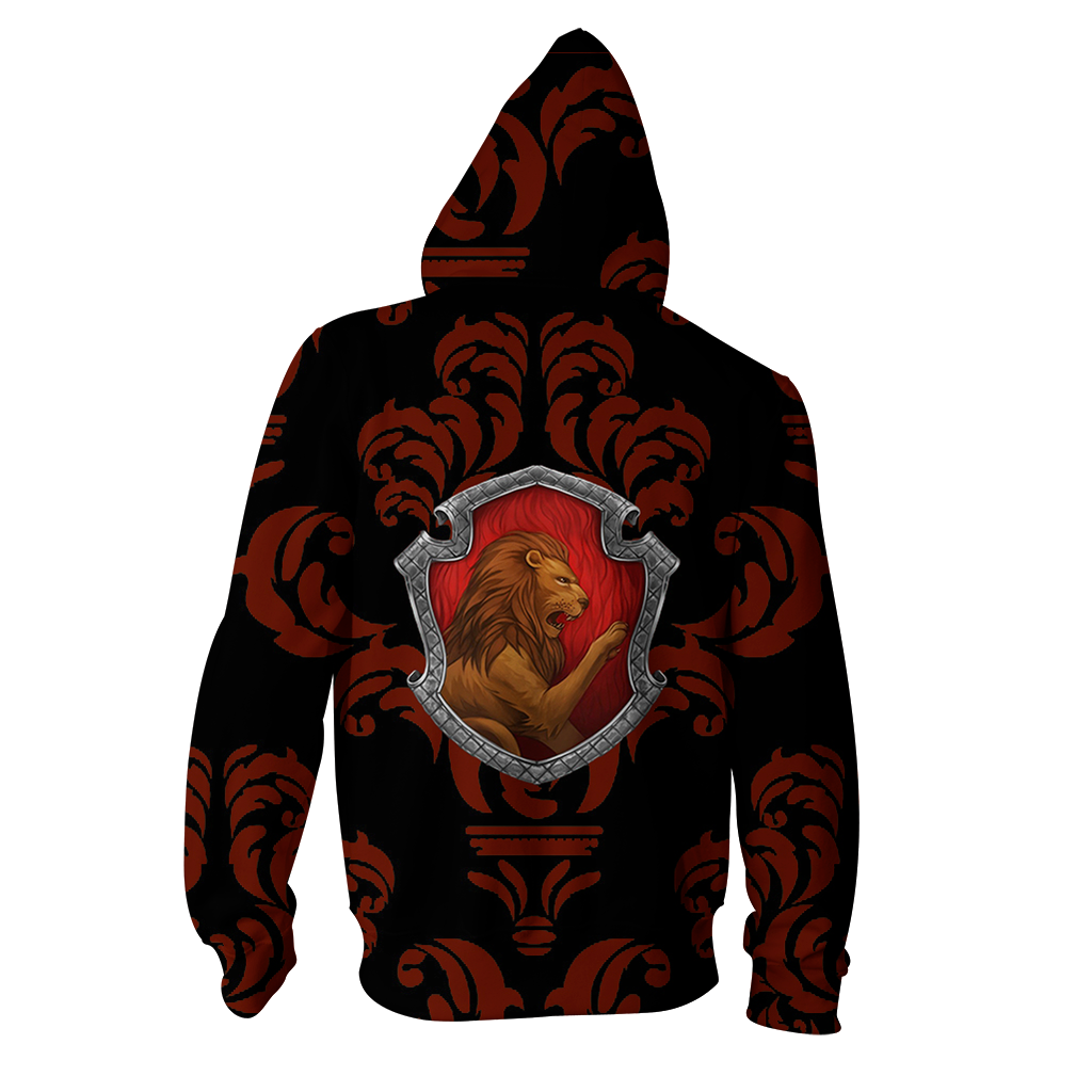 Brave Like A Gryffindor Harry Potter New Collection Zip Up Hoodie
