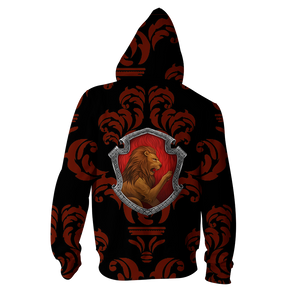 Brave Like A Gryffindor Harry Potter New Collection Zip Up Hoodie