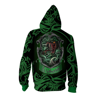 Cunning Like A Slytherin Harry Potter Zip Up Hoodie