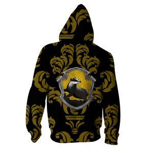 Loyal Like A Hufflepuff Harry Potter New Collection Zip Up Hoodie