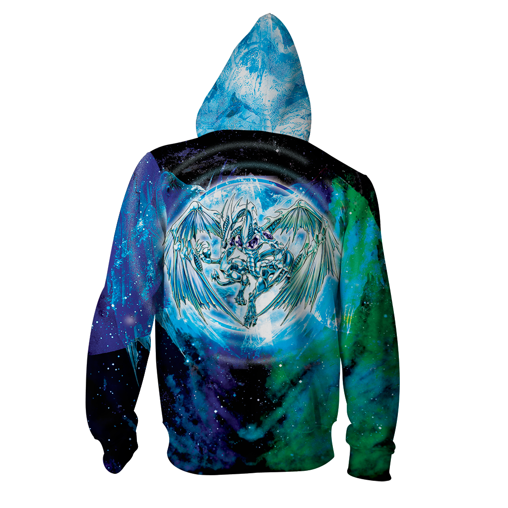 Yu-Gi-Oh! Stardust Dragon Head Signer Mark Zip Up Hoodie