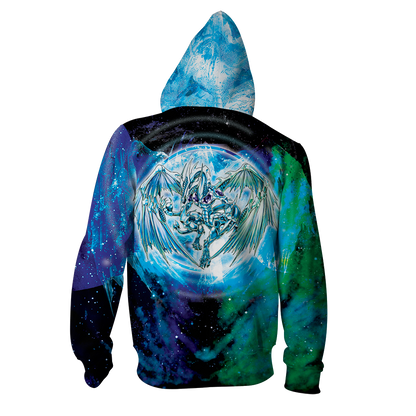 Yu-Gi-Oh! Stardust Dragon Head Signer Mark Zip Up Hoodie