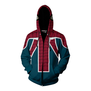 PS4 Spider-UK Cosplay New Look Zip Up Hoodie Jacket