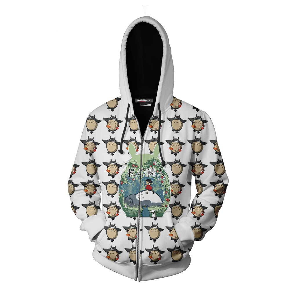 Ghibli Studio My Neighbor Totoro Seamless Zip Up Hoodie