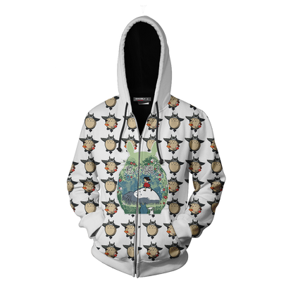 Ghibli Studio My Neighbor Totoro Seamless Zip Up Hoodie