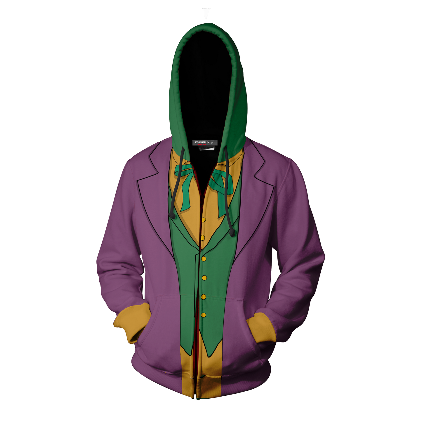 Joker Suit Batman Fan Zip Up Hoodie