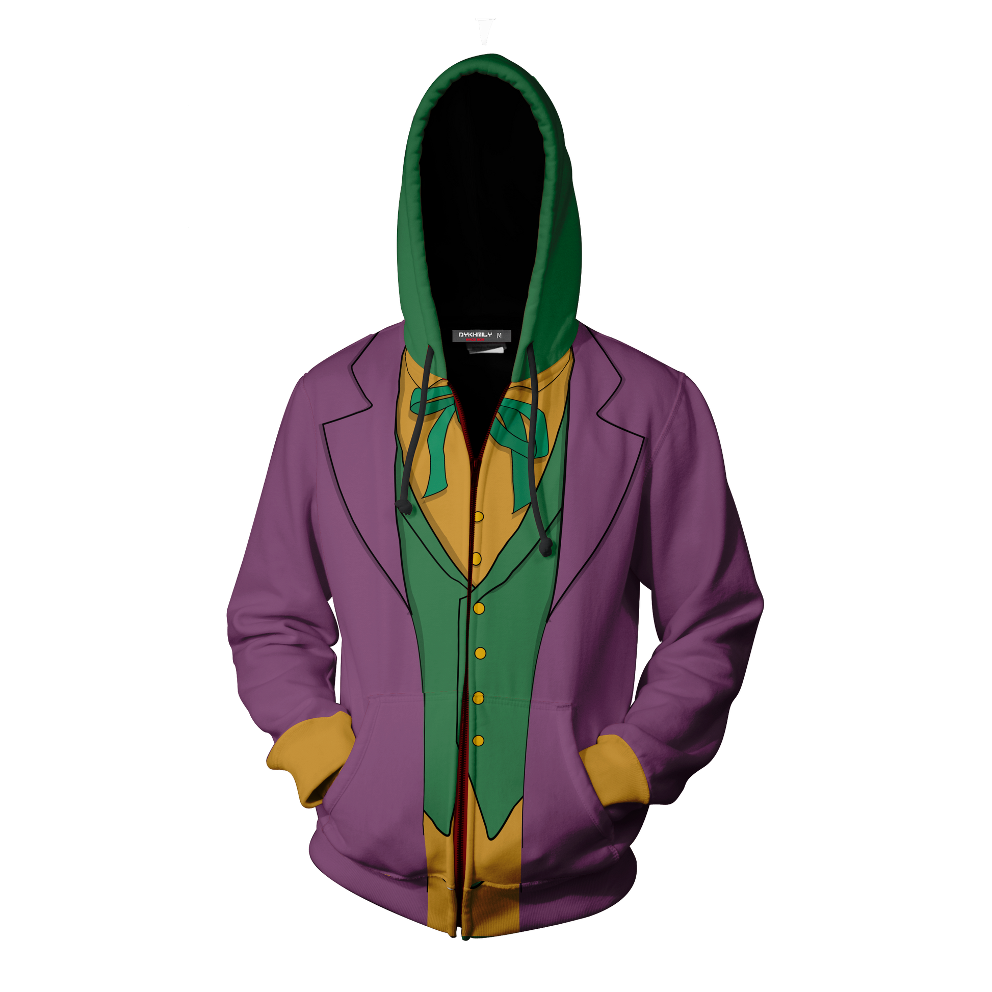 Joker Suit Batman Fan Zip Up Hoodie