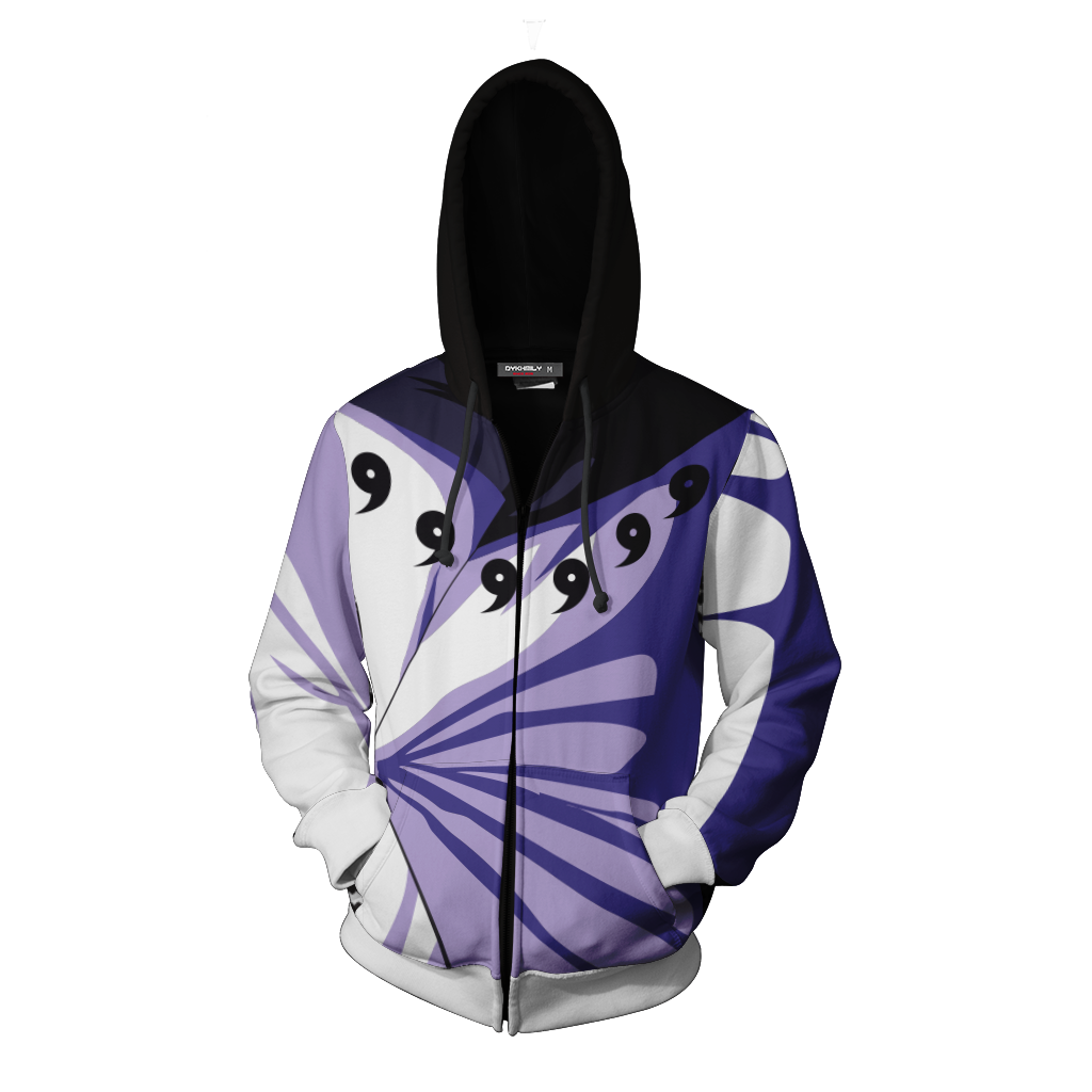 Naruto Madara Uchiha 6 Paths Cosplay Zip Up Hoodie Jacket