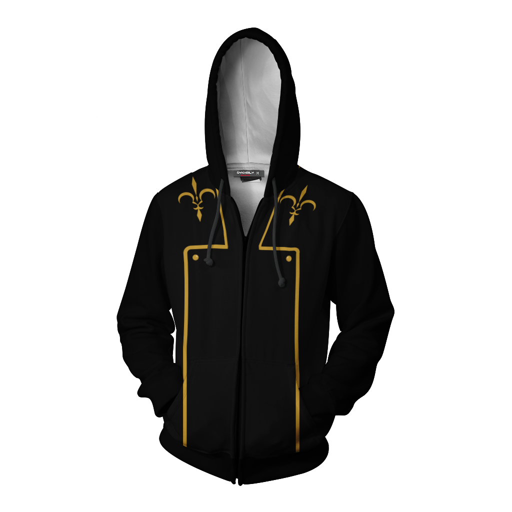 Code Geass Ashford Academy Male Uniform Cosplay Zip Up Hoodie Jacket