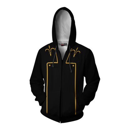 Code Geass Ashford Academy Male Uniform Cosplay Zip Up Hoodie Jacket