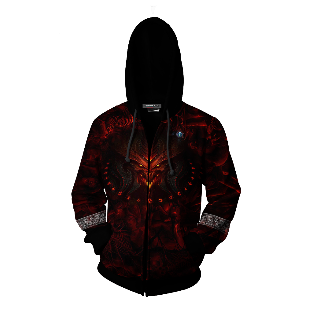 Diablo III Cosplay Zip Up Hoodie Jacket