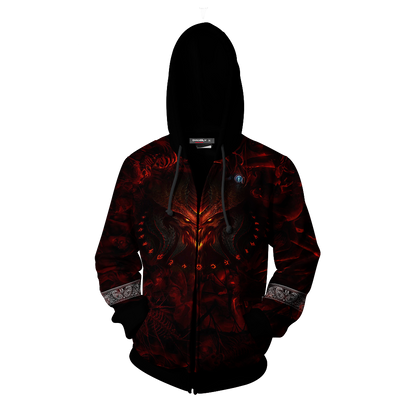 Diablo III Cosplay Zip Up Hoodie Jacket