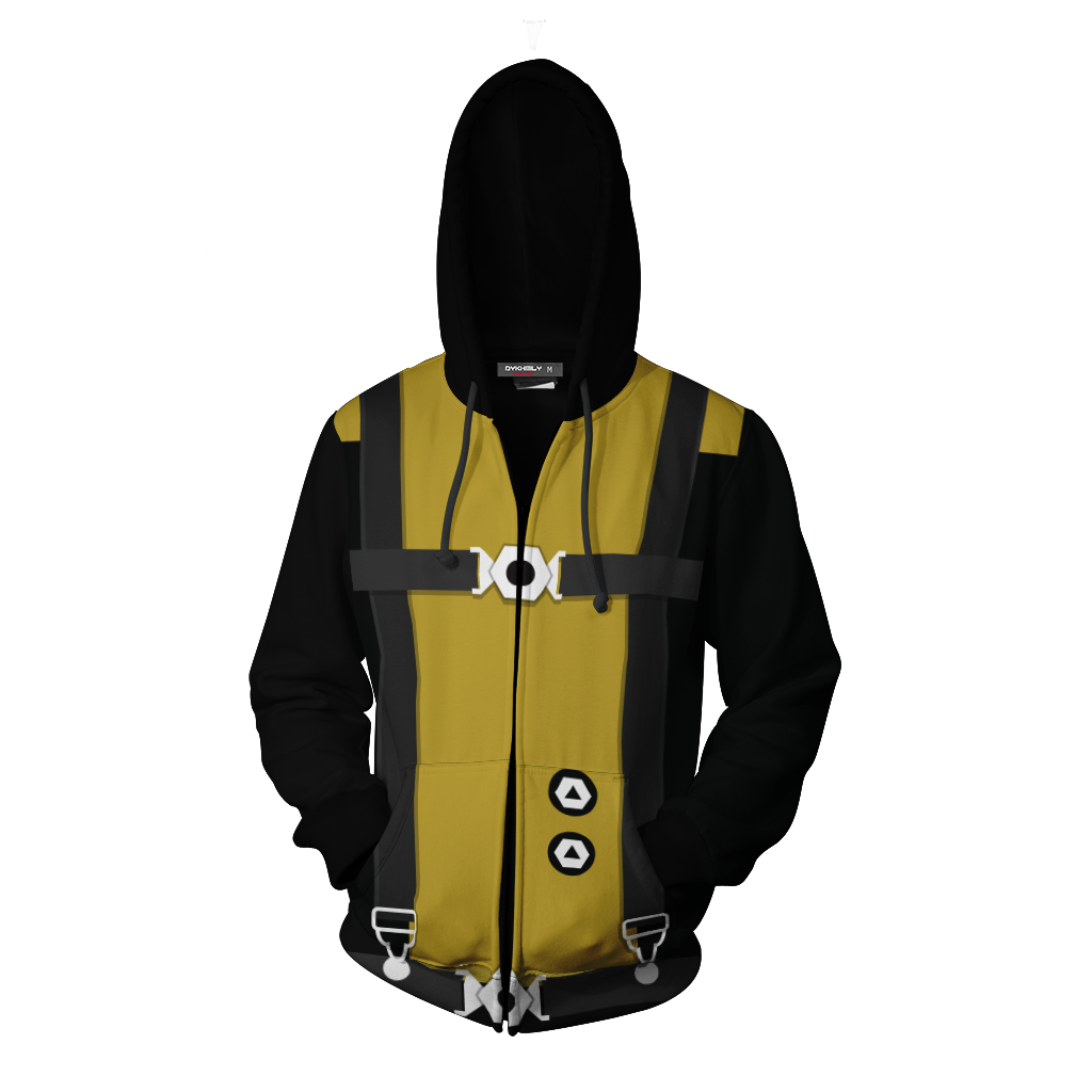 Marvel X-men Yellow Cosplay Zip Up Hoodie Jacket
