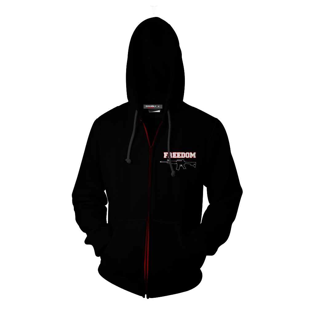 U.S Veteran - One Died For Your Soul And The Other Died For Your Freedom Zip Up Hoodie