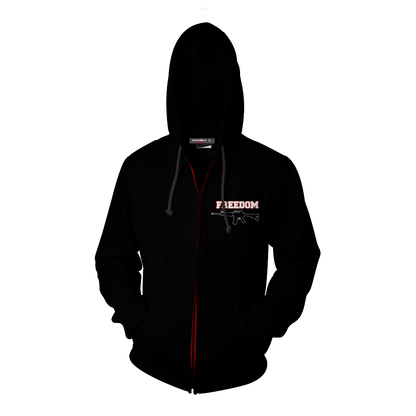 U.S Veteran - One Died For Your Soul And The Other Died For Your Freedom Zip Up Hoodie