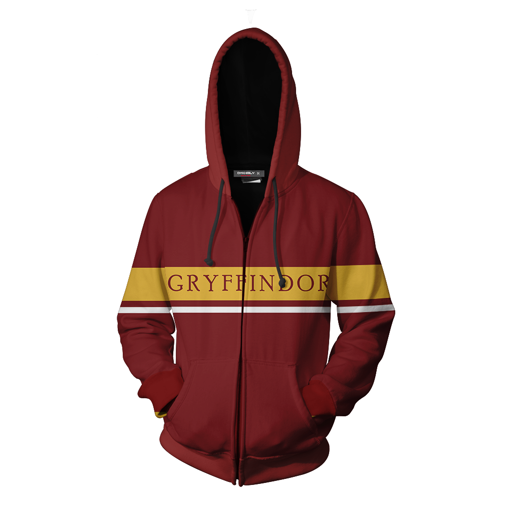 Hogwarts House Gryffindor Harry Potter Zip Up Hoodie