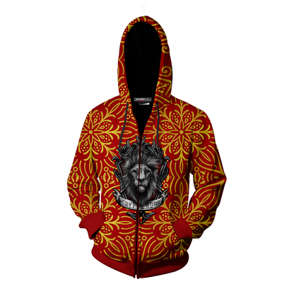House Gryffindor Brave At Heart Harry Potter Zip Up Hoodie