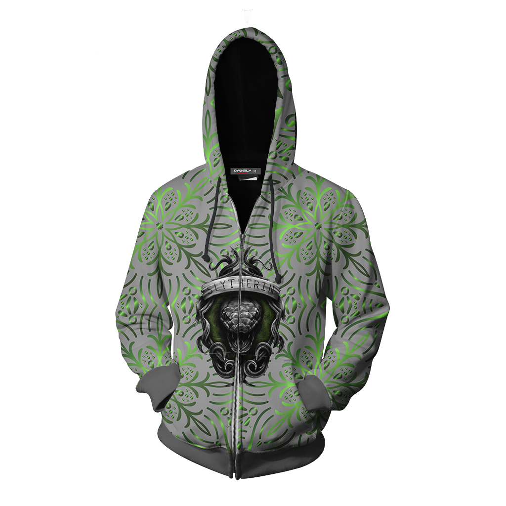 House Slytherin By Any Means Harry Potter Zip Up Hoodie