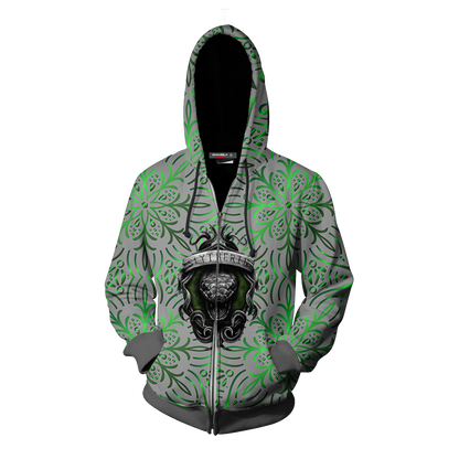 House Slytherin By Any Means Harry Potter Zip Up Hoodie