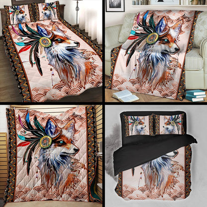 Abstract Art Fox 3D Bed Set